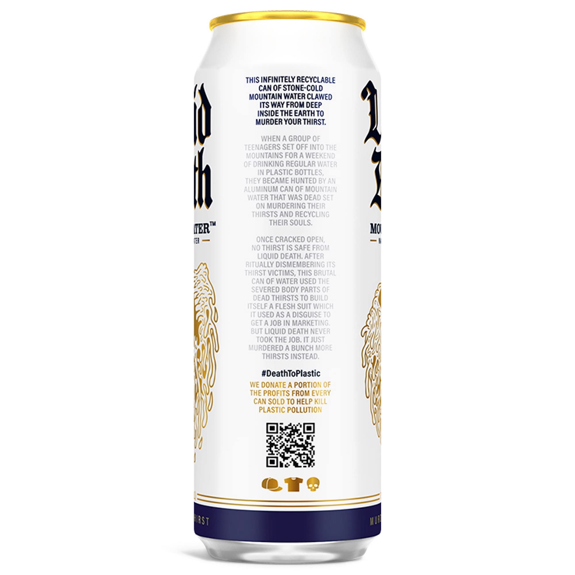 Liquid Death Still Mountain Water, 19.2 oz King Size Cans (8-Pack) Liquid Death