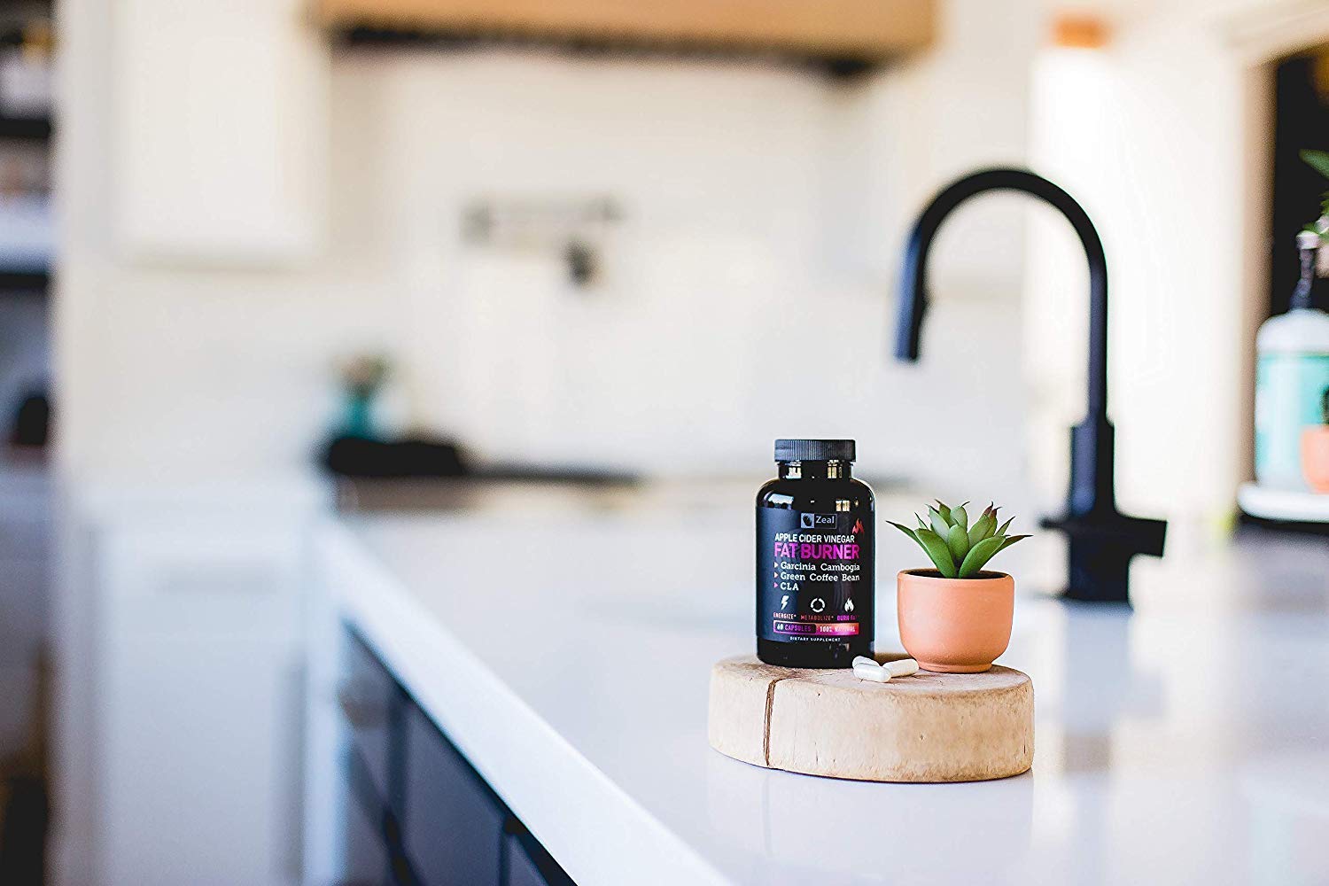 Apple Cider Vinegar Weight Management Pills for Women - Garcinia Cambogia + w. CLA Zeal Naturals