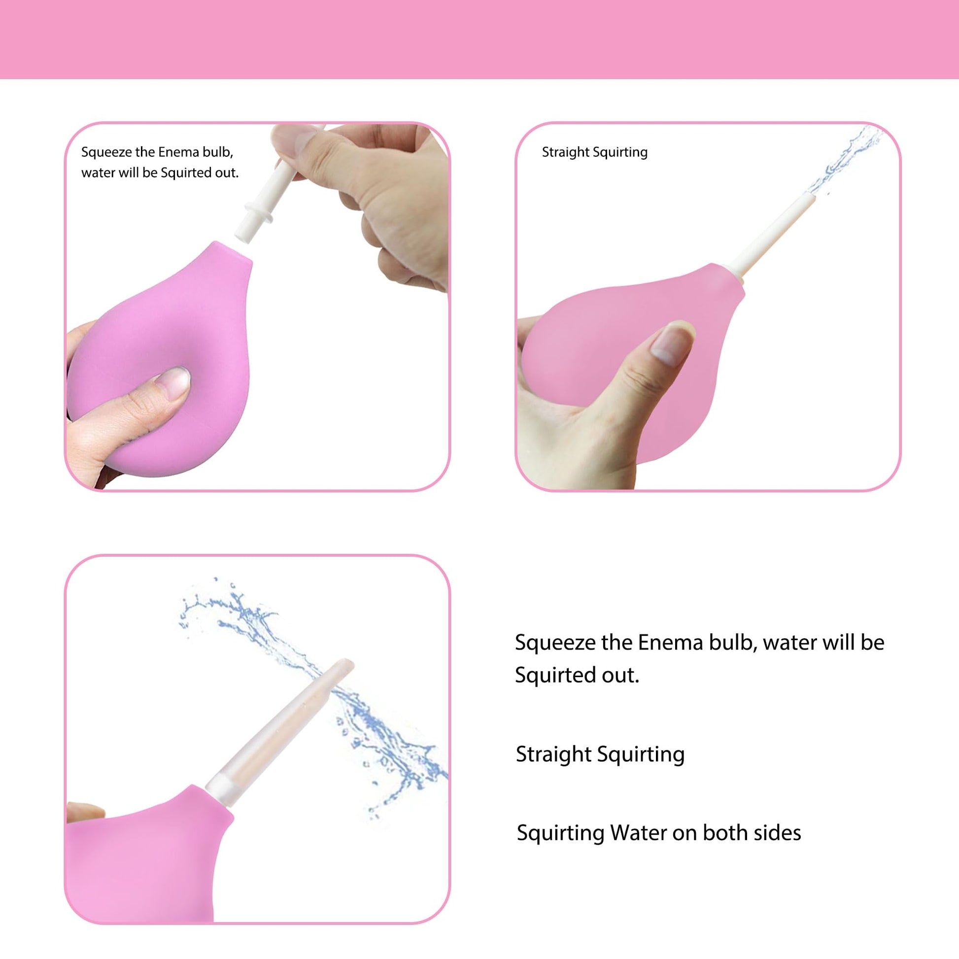 TopQuaFocus 8oz Enema Bulb Kit Anal and Vaginal Douche Bulb for Men Flushing System Enemas Silicone TopQuaFocus