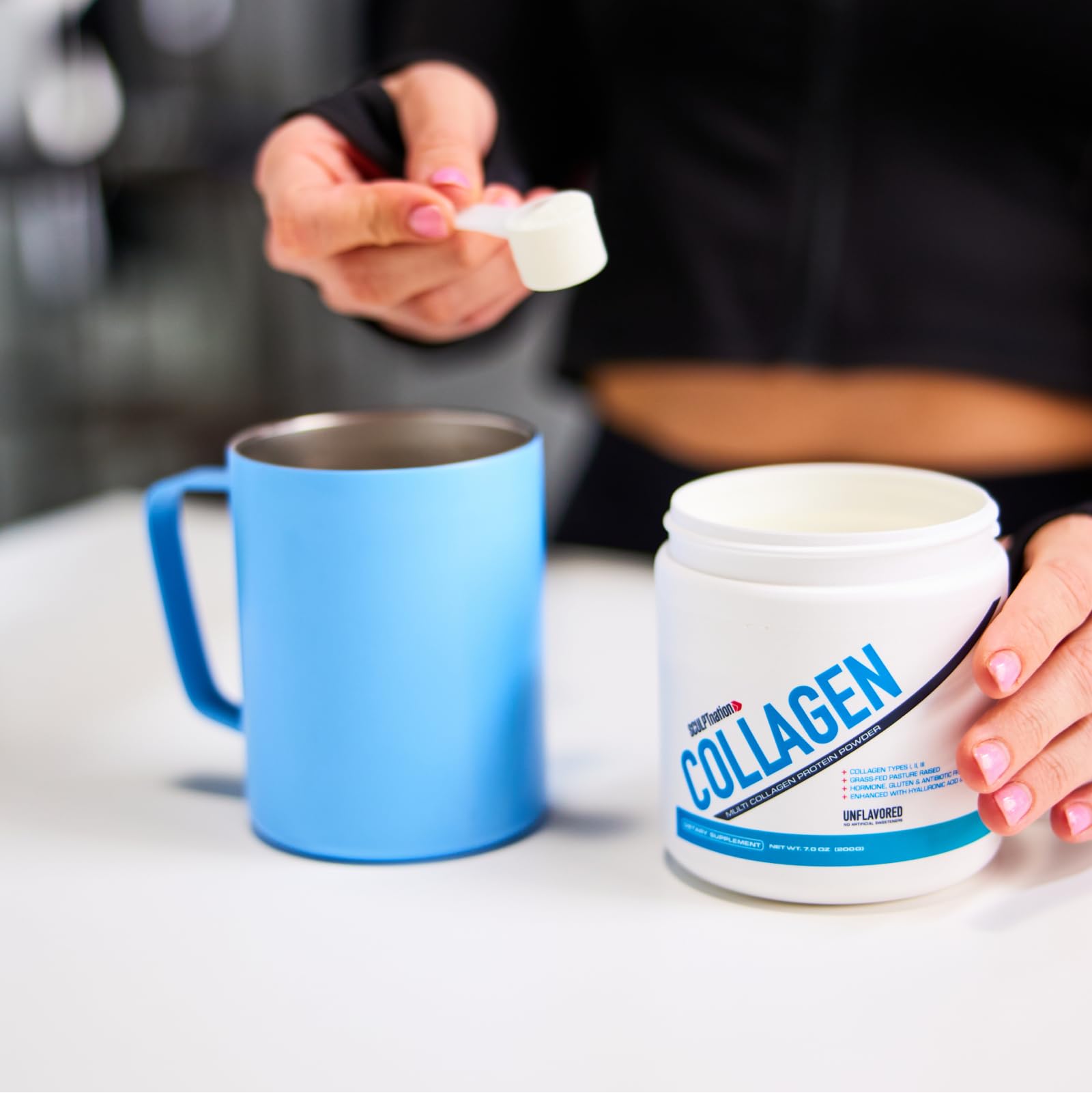 Sculpt Nation by V Shred Collagen Peptides Powder - Types I, II, and III Collagen Plus Sculpt Nation