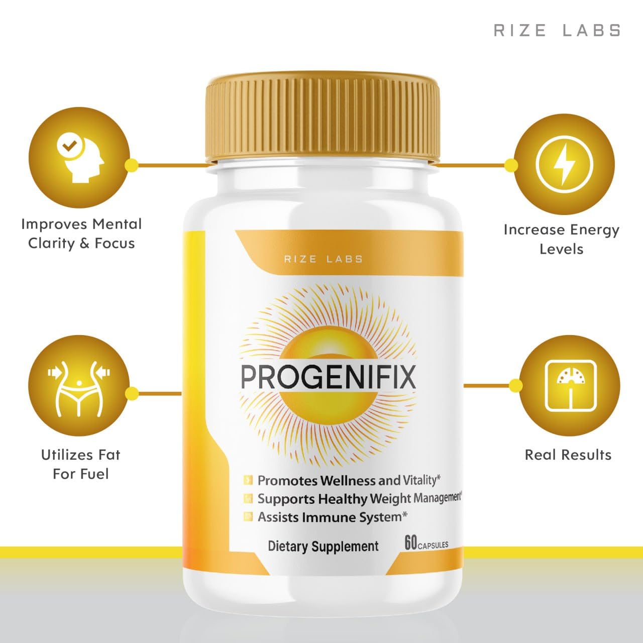 rize labs (2 Pack) Progenifix Weight Loss Supplement, Progenifix Capsules Total Body Wellness rize labs