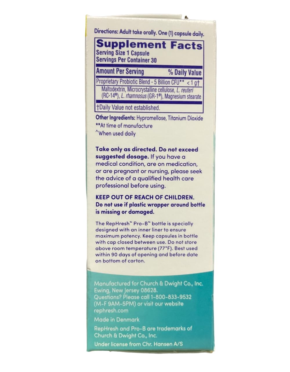 Rephresh Pro-B Probiotic Feminine Supplement Capsules 30 Ea (pack of 2) image may vary Rephresh