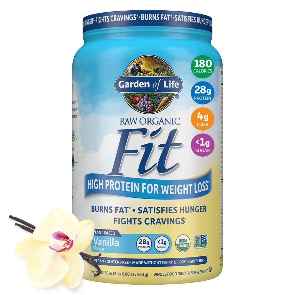Garden of Life Raw Organic Fit Vegan Protein Powder Vanilla & Vegan Protein Powder Garden of Life