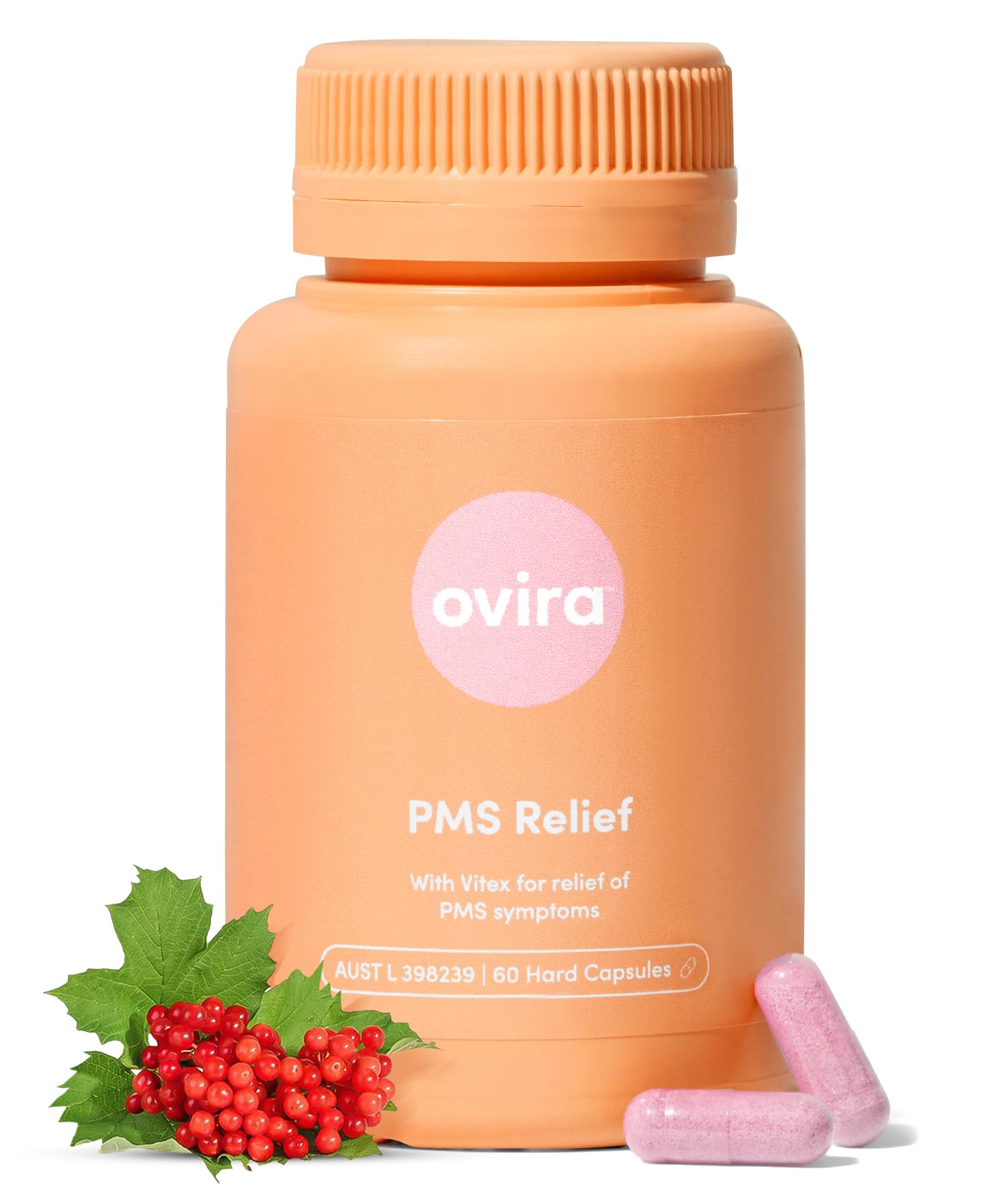 Ovira PMS Supplement for Women | Vitex Berry Extract for Period Cramps, Mood Support and Breast Tenderness