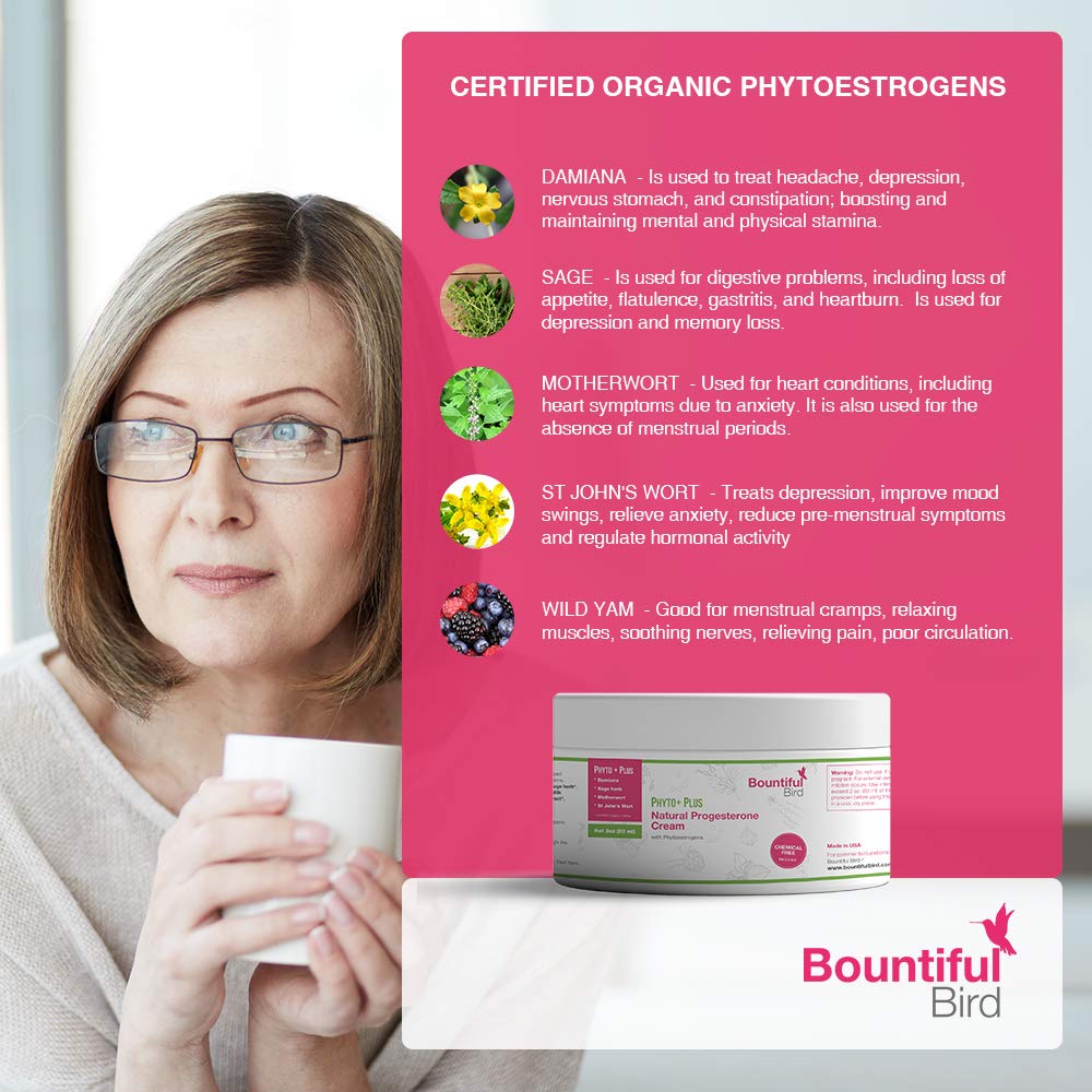 Phyto Plus Bountiful Bird Natural Progesterone Cream with Organic Phytoestrogens