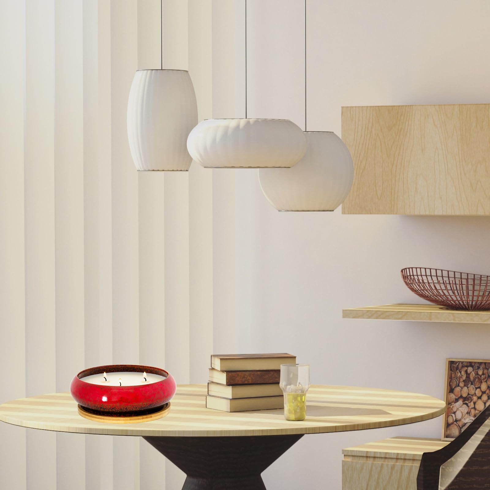 Scented Candles, 3 Wicks Large Rose Candles for Home Scented, 17 oz Aromatherapy Candle Gifts ARTKETTY