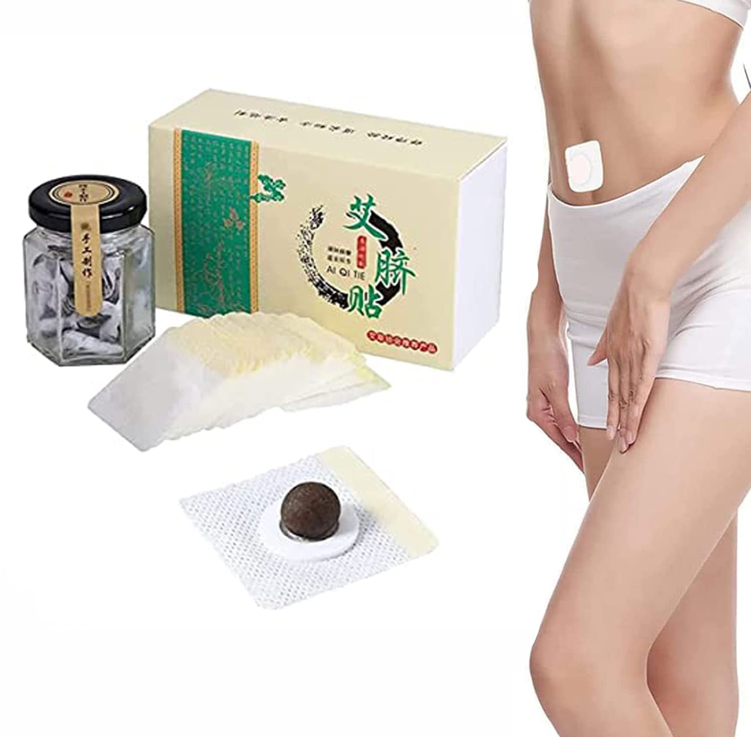 Mugwort Belly Patch,Moxibustion Belly Button Patch for Men and Women 30Pcs/Box
