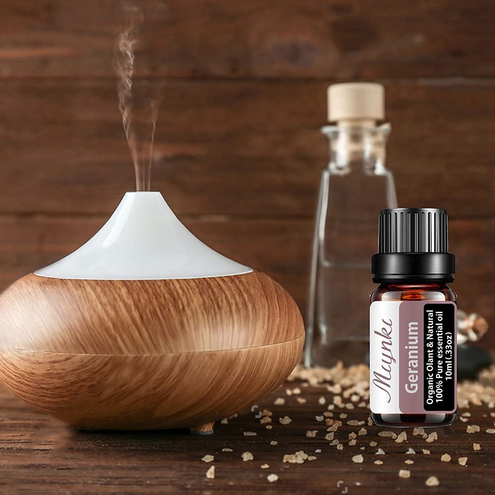 Geranium Essential Oil for Diffuser for Home Kids Women Candle Soap Making DIY -10ml Miyuki
