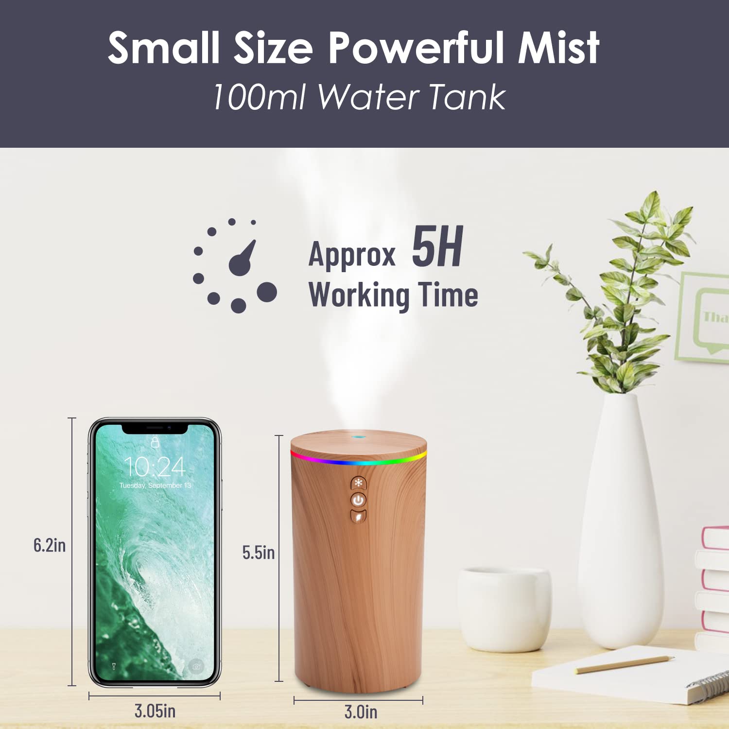 Car Diffuser, USB Essential Oil Diffuser Ultrasonic Car Humidifier Aromatherapy Diffusers hcjylly