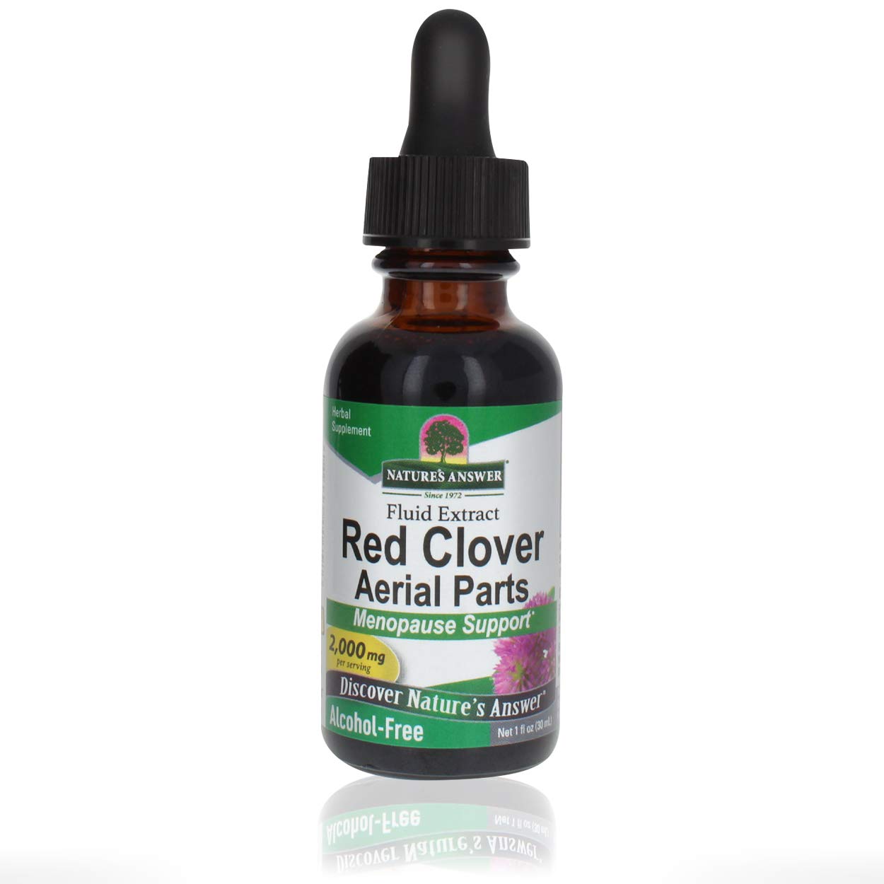 Nature's Answer Red Clover Extract Supplement Alcohol Free 1 Oz (Pack of 4) | Natural Mood Support