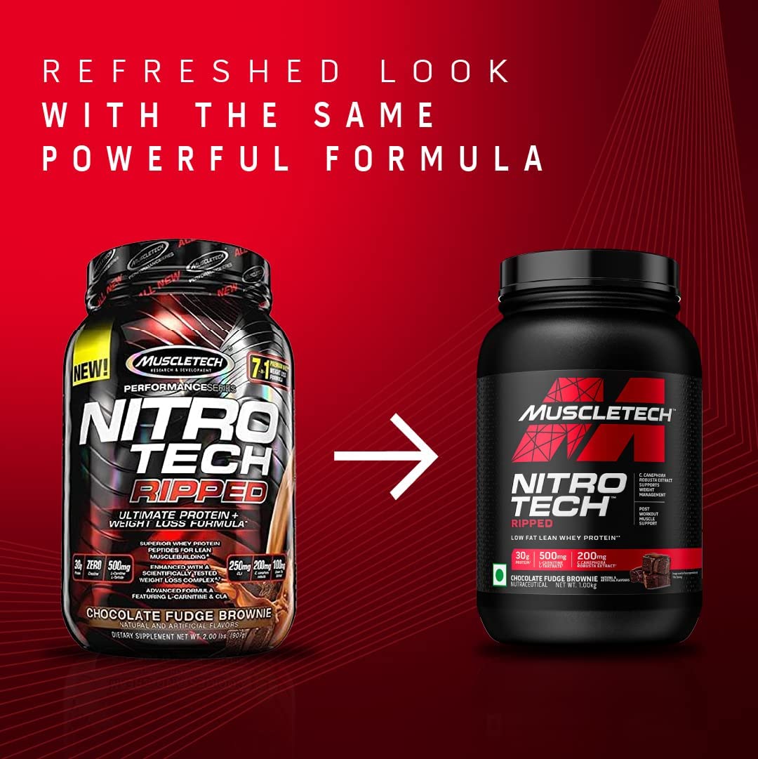 Protein Powder for Weight Loss |MuscleTech Nitro-Tech Ripped |Whey Protein Powder MuscleTech