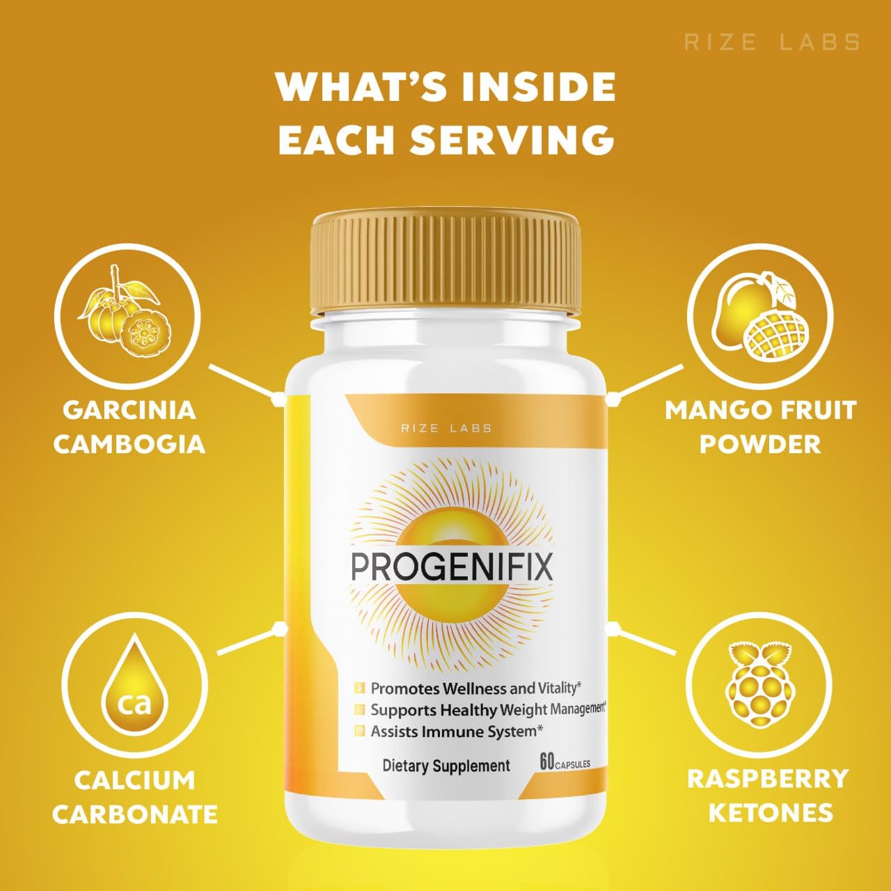 rize labs (2 Pack) Progenifix Weight Loss Supplement, Progenifix Capsules Total Body Wellness rize labs