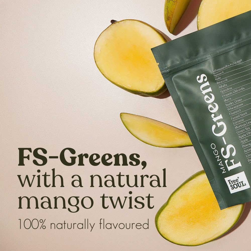 FS-Greens | 21 Advanced Greens, Superfoods, and Adaptogens Including KSM-66 Free Soul