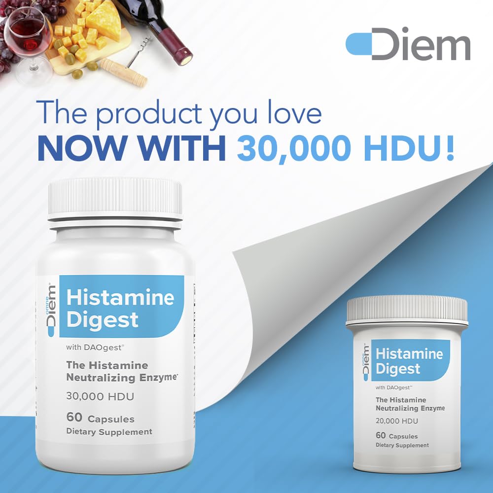 Omne Diem Histamine Digest DAO 30,000 HDU - 60 Caps - Histamine Neutralizing Omne Diem