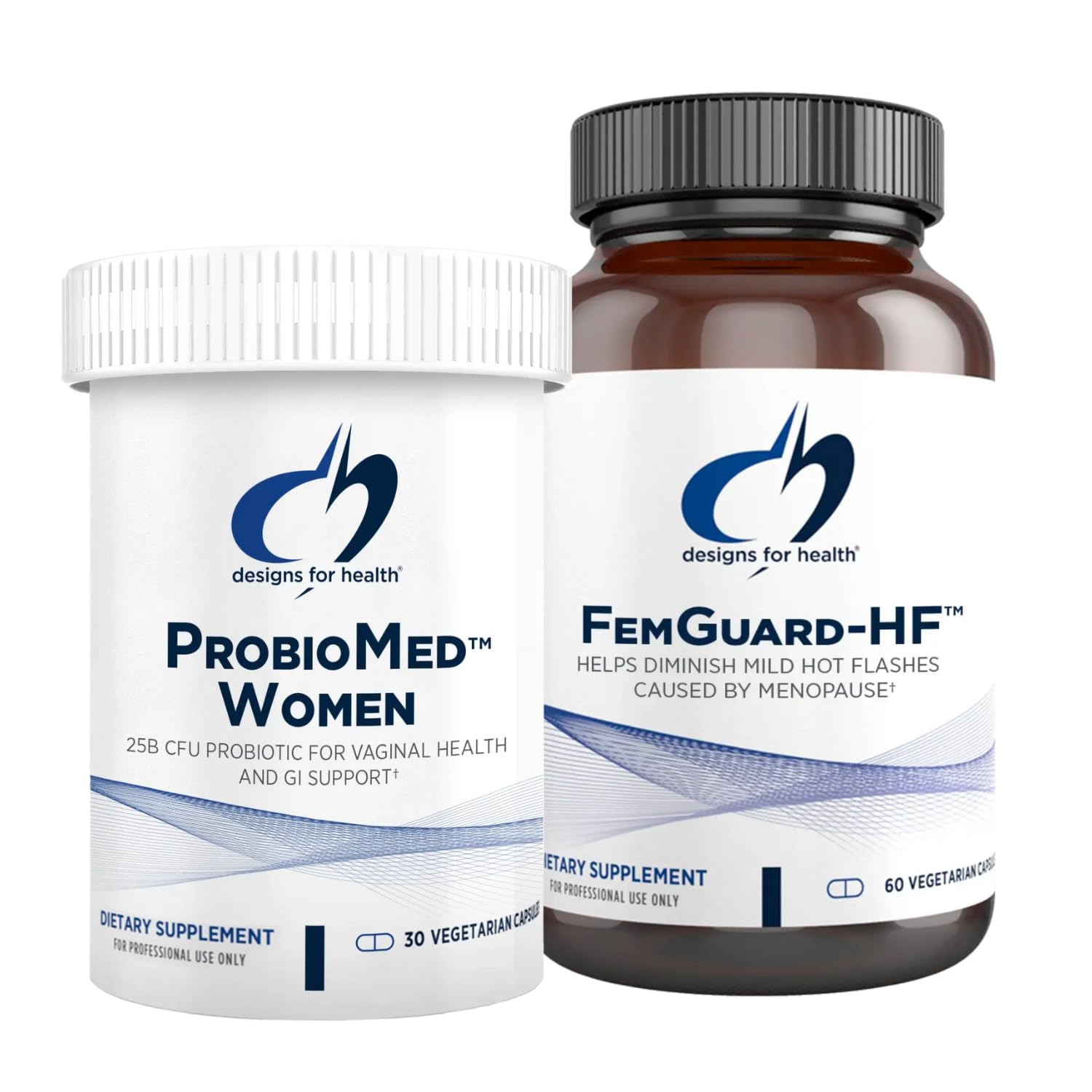 Designs for Health Hot Flash & Vaginal Support Probiotic Bundle - FemGuard-HF