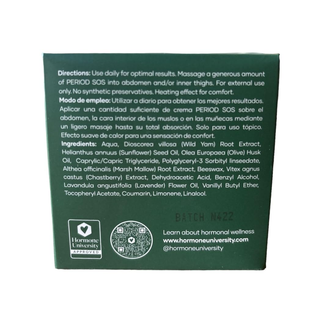 Glow Botanica | Period SOS - Real Wild Yam Cream for PMS Symptom Relief - Topical Supplement Glow Botanica