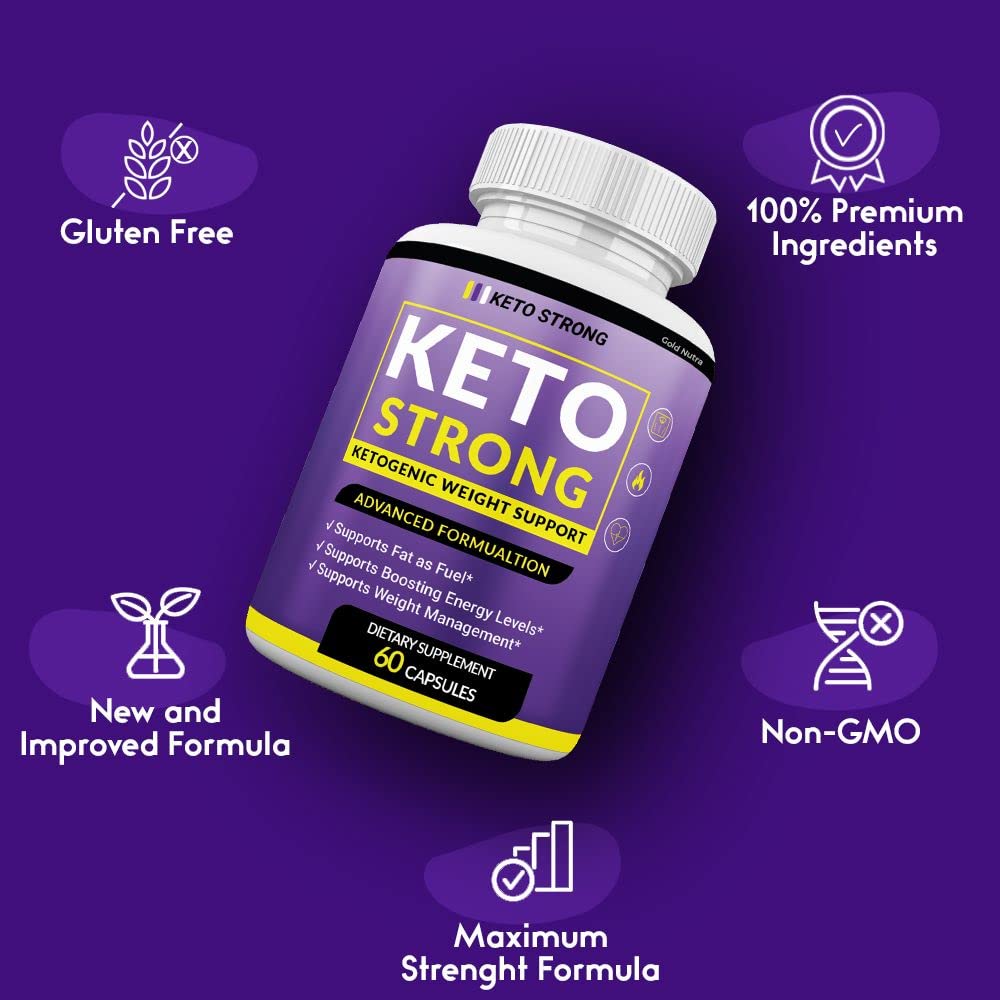 Gold Nutra (3 Pack) Keto Strong Diet Pills, New 2022 Formula, 3 Month Supply Gold Nutra