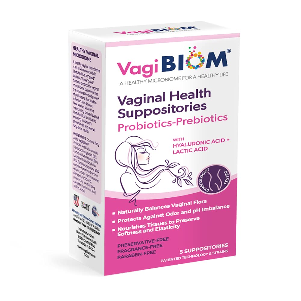 VagiBiom Lactobacillus Suppository: Microbiome Flora balance and Odor Control Regimen