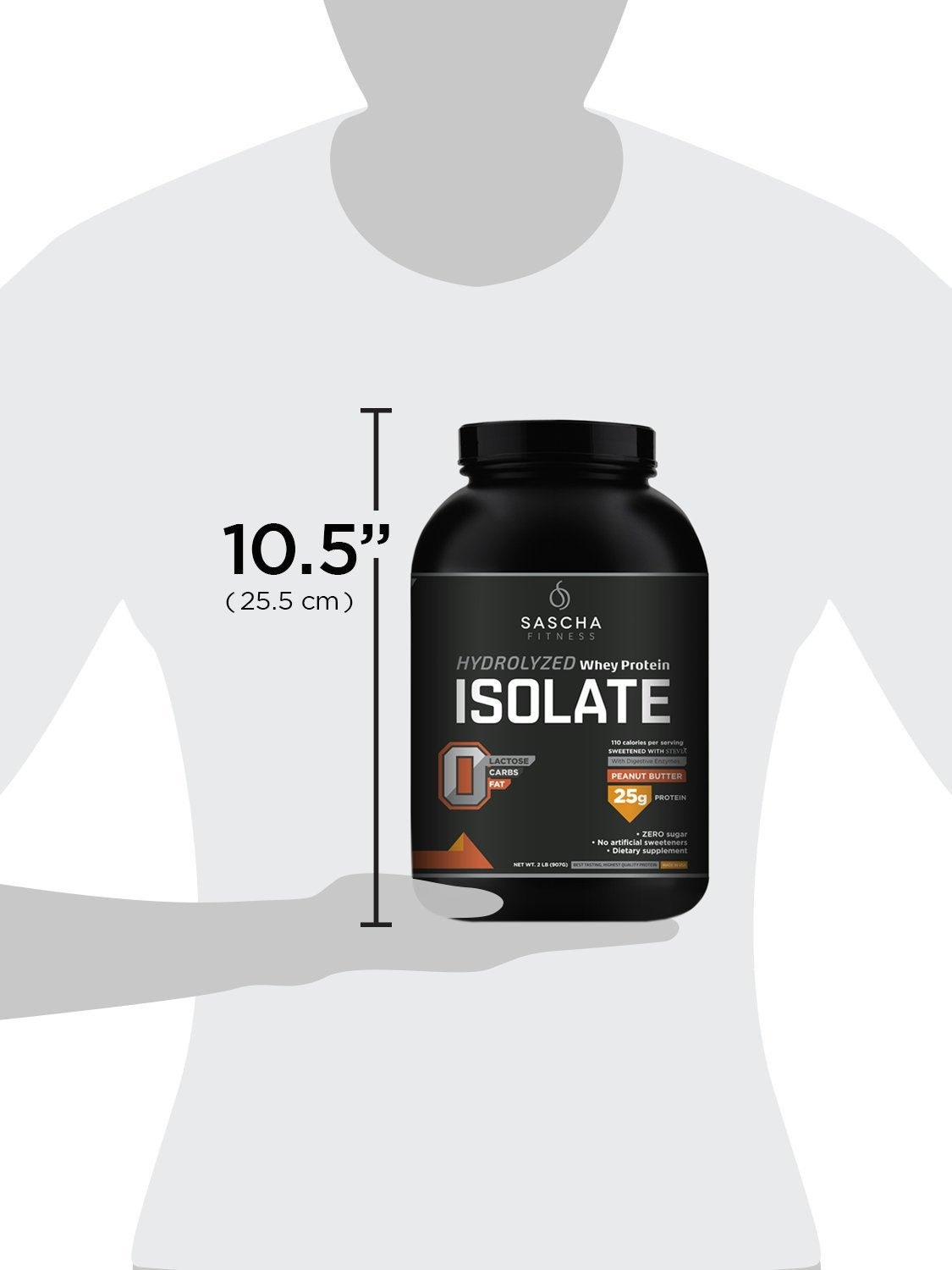 SASCHA FITNESS Hydrolyzed Whey Protein Isolate,100% Grass-Fed ,2.3 Pounds SASCHA FITNESS