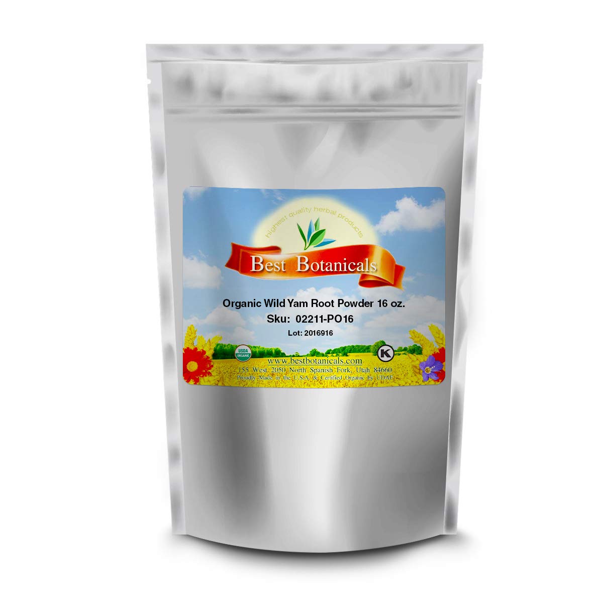 Best Botanicals Wild Yam Root Powder 16 oz. (Organic) Best Botanicals