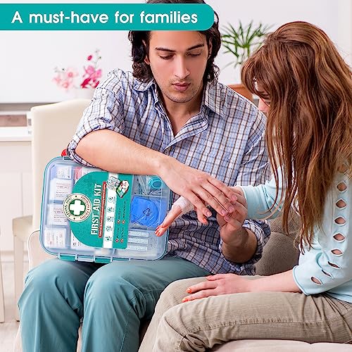 General Medi 420 Pieces Professional First Aid Kit - HardCase First Aid Box - Contains General Medi