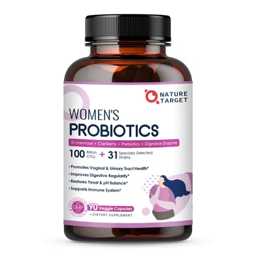 Probiotics for Women Digestive Health, 100 Billion CFUs Probiotic with Digestive Enzymes 