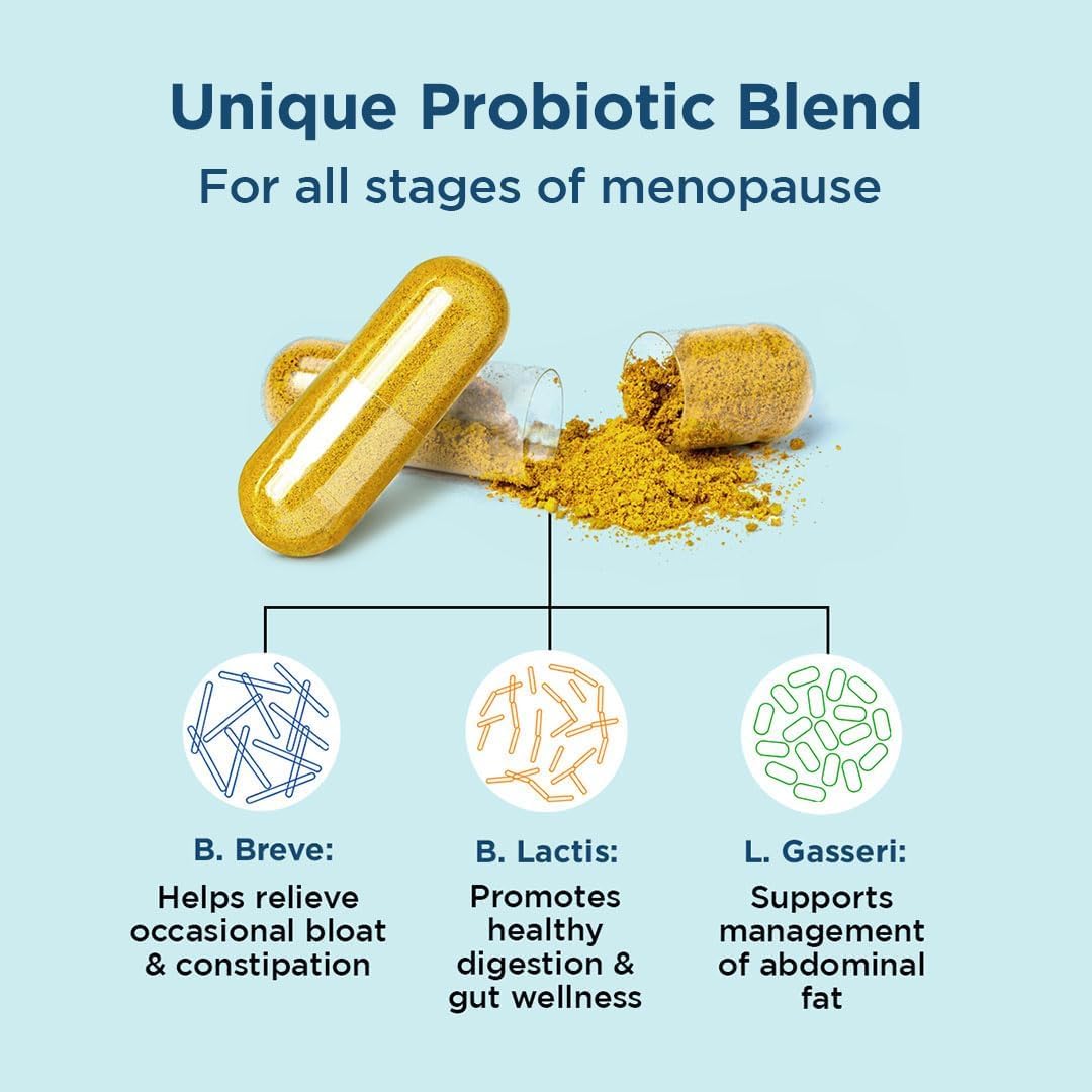 Probiotics for Menopause Women: 68.2 Billion CFU, Hormonal Harmony, Daily Comfort BLUSTERN