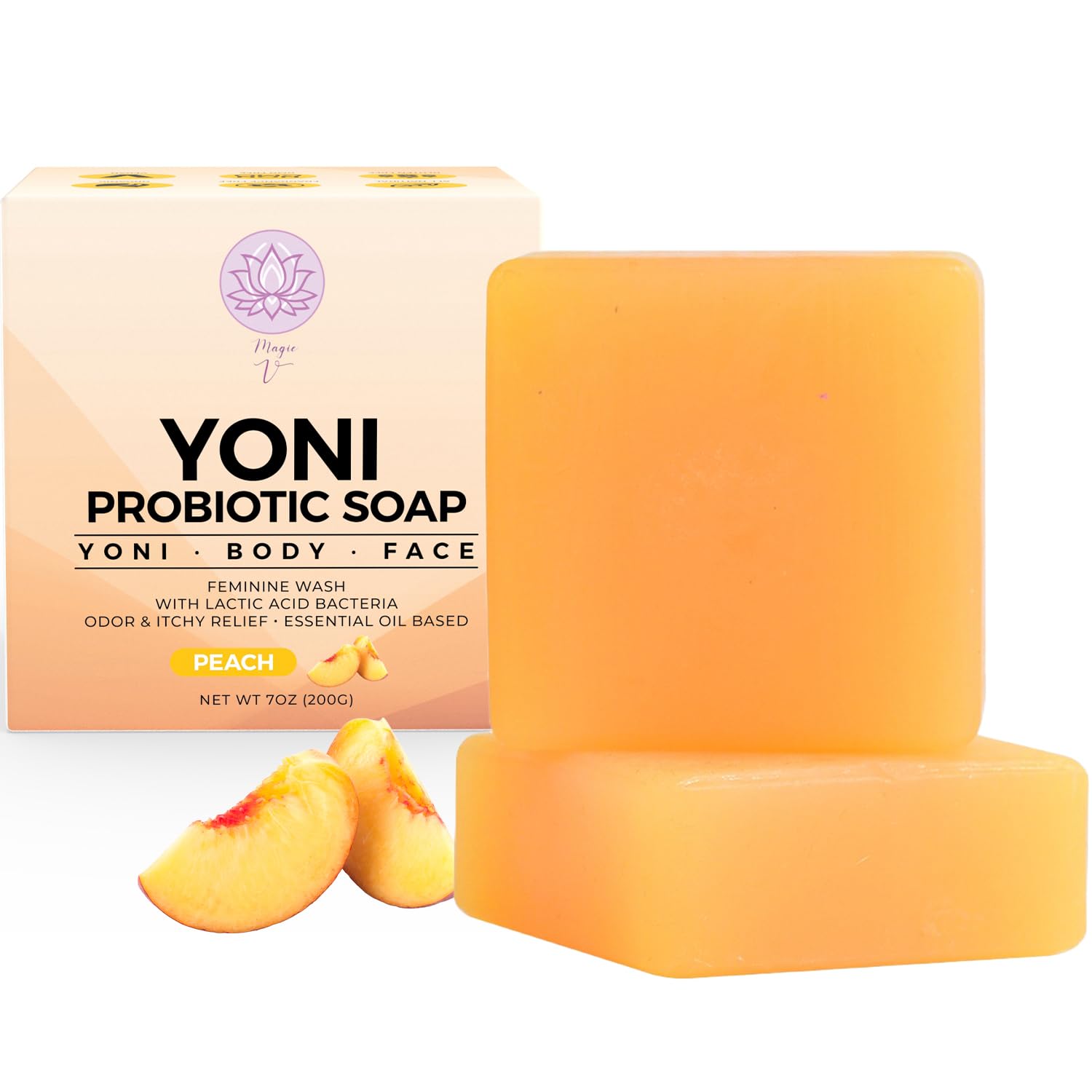 Magic V Steam Probiotic 2 Yoni Soap Bars Feminine Wash and Vaginal Wash Vaginal Odor Eliminator PH