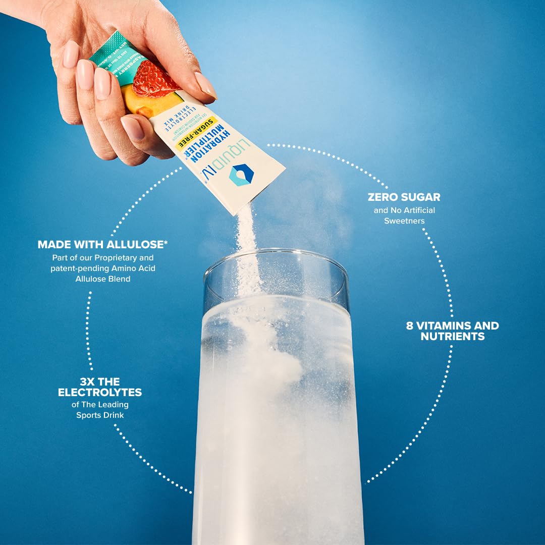 Liquid I.V. Sugar-Free Hydration Multiplier - Raspberry Melon – Hydration Powder Packets Liquid I.V.