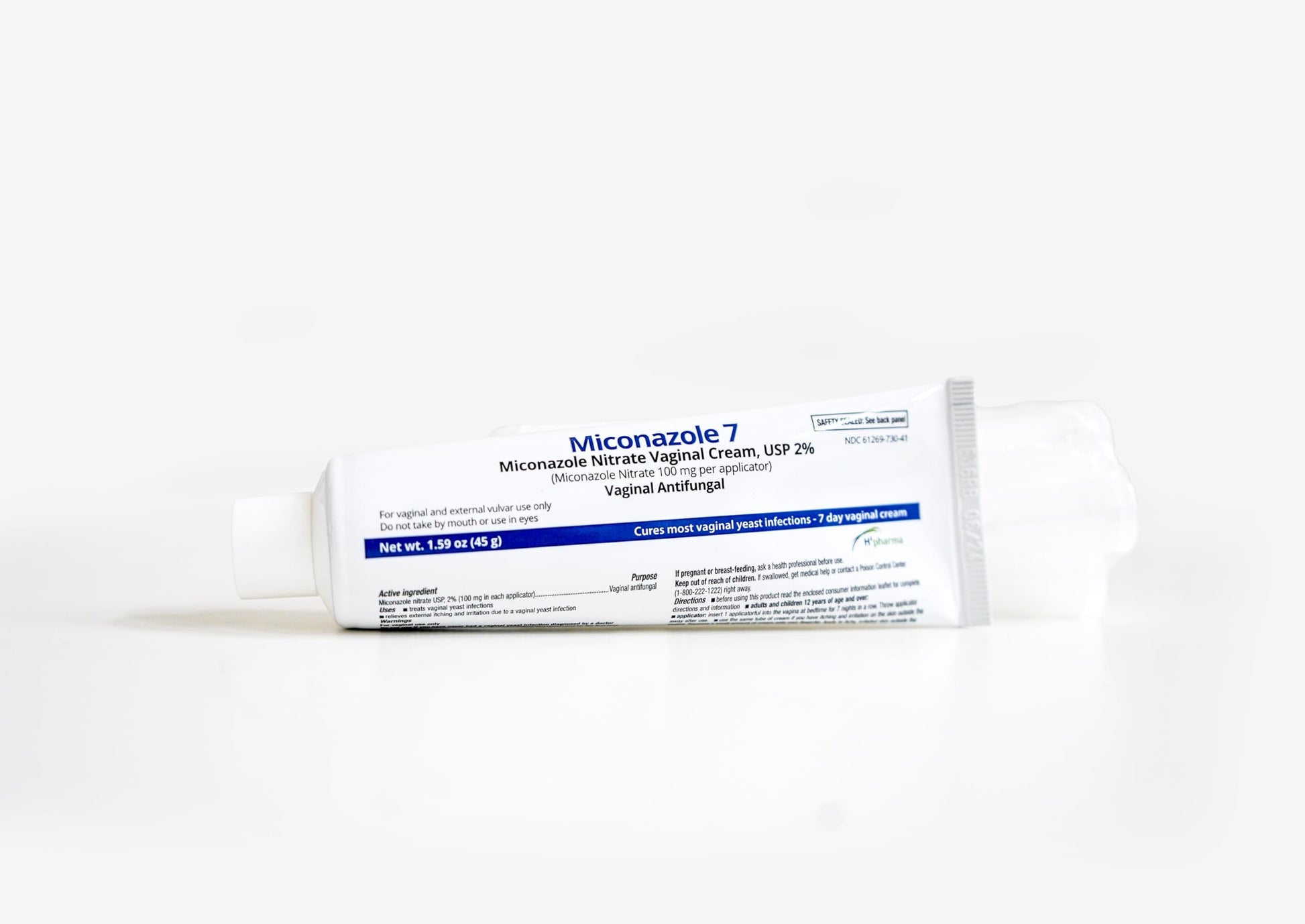 h2 pharma Miconazole 7 - Miconazole Nitrate Vaginal Cream, USP 2%, 1.59 oz Tube h2 pharma