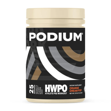 Podium Nutrition, Athlete Pre Workout Powder, Orange Dream Pop, 25 Servings, Beta Alanine