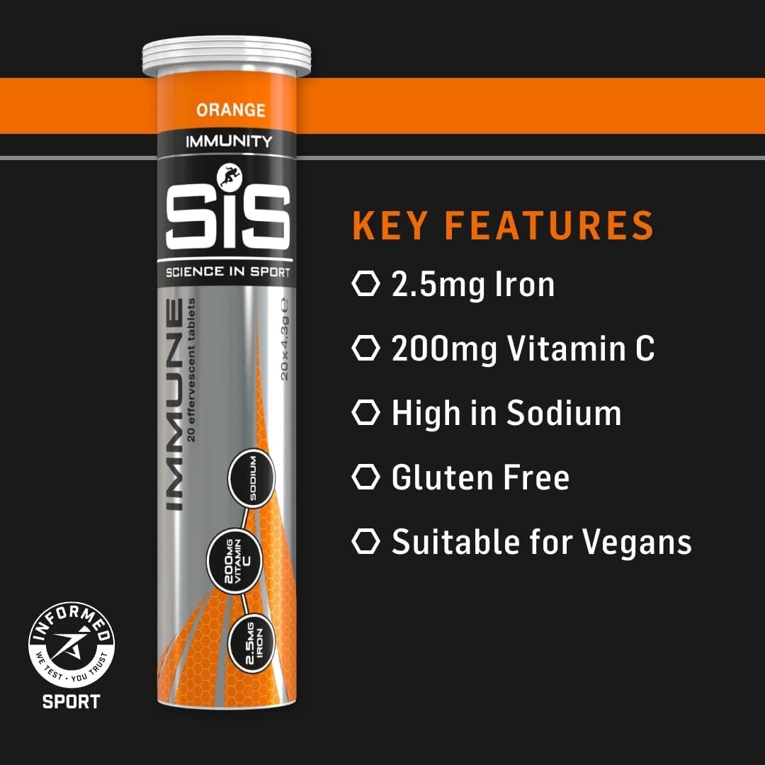 Science In Sport Hydro Hydration Tablets, Gluten-Free, Zero Sugar, Orange Flavour Plus Science in Sport