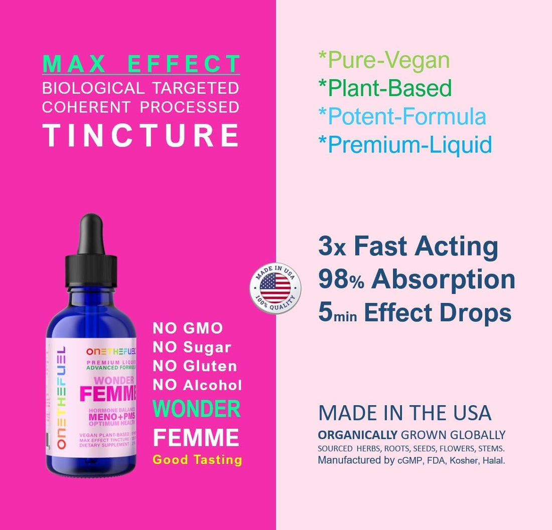 Wonder Femme Hormone Balance Menopause Hot Flashes Relief Support 100% Natural Women