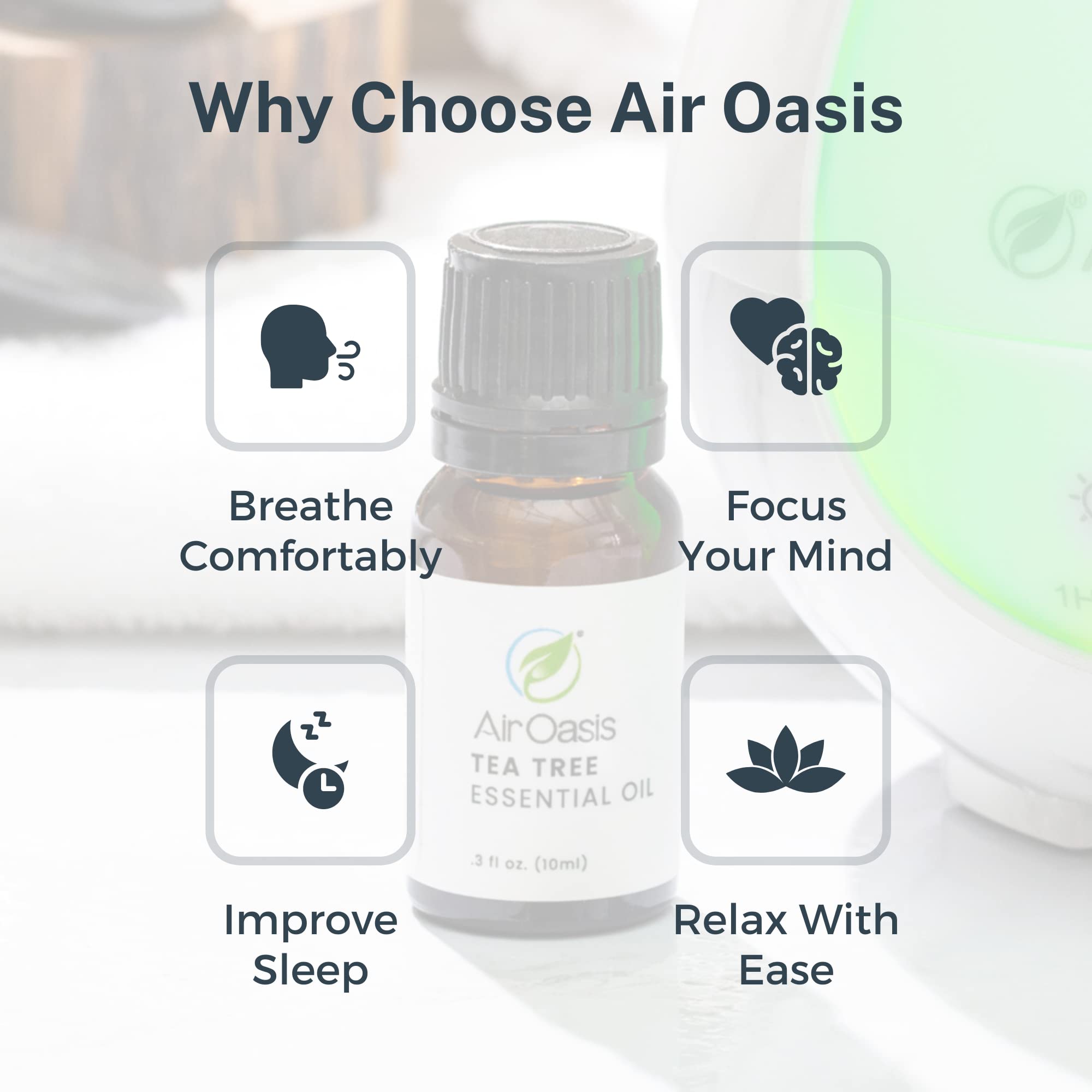 Air Oasis Premium Grade Essential Oils | 100% Pure Essential Oils Perfect for Diffuser, Humidifier Air Oasis