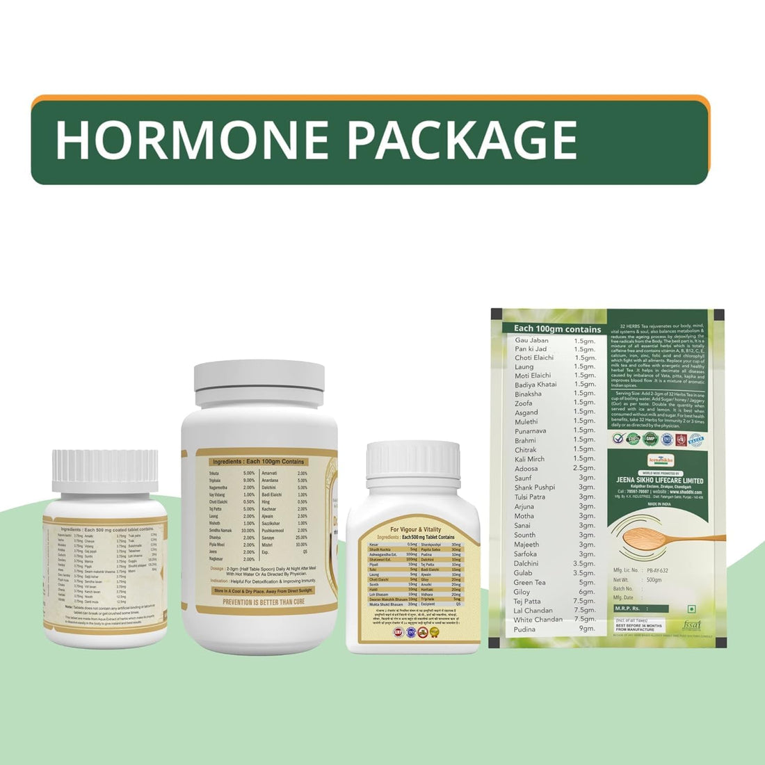 JAMU Hormone Care Package | Ayurvedic Multivitamin for Balancing Hormones and Good Health