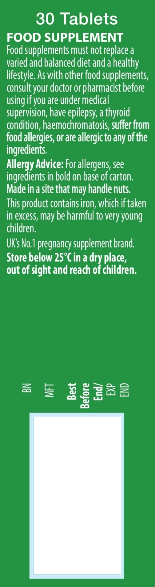 Pregnacare Conception Tablets, Pack of 30, 30 Count Pregnacare