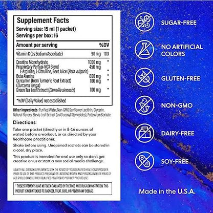2X4 Instant Lift Pre-Workout, Non-GMO, Sugar Free, Dairy Free, Orange Burst, 16 Single Serve Packets, 0.5 Fl Oz Each