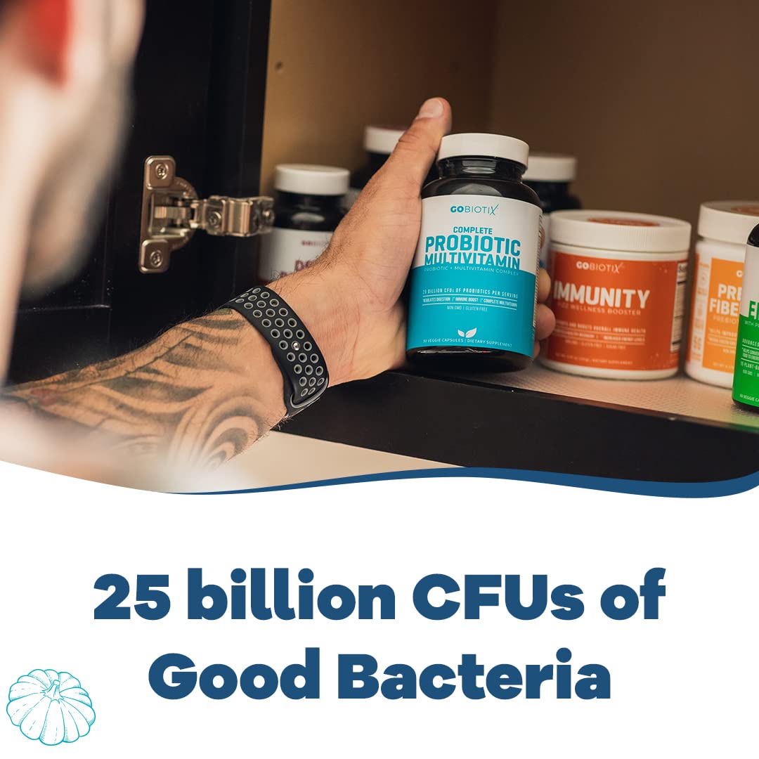 GOBIOTIX Probiotic Multivitamin Supplement - Daily Multivitamins with Probiotics GOBIOTIX