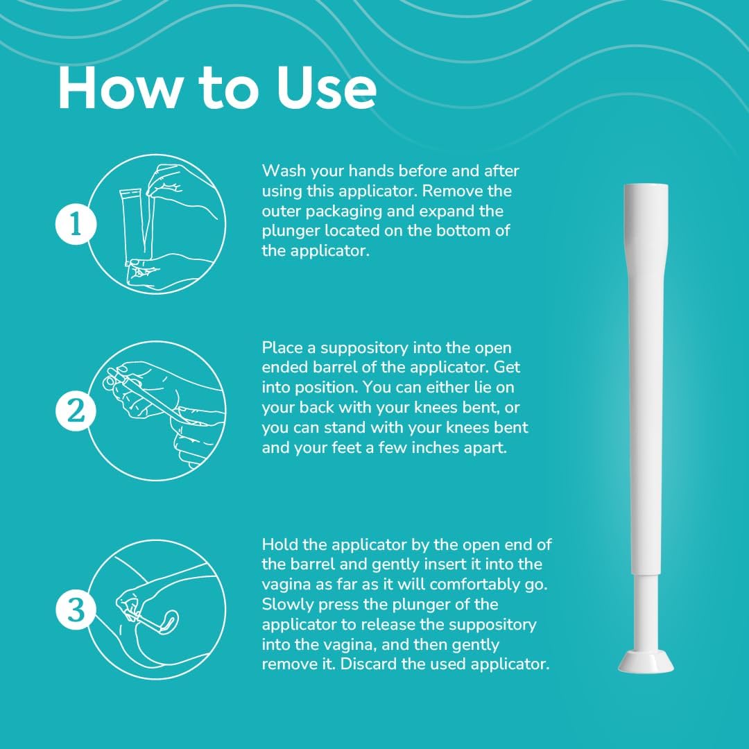 Szio+ Utiva Suppository Applicators – Disposable Vaginal Suppository Applicators – Hygienic Individually Szio+