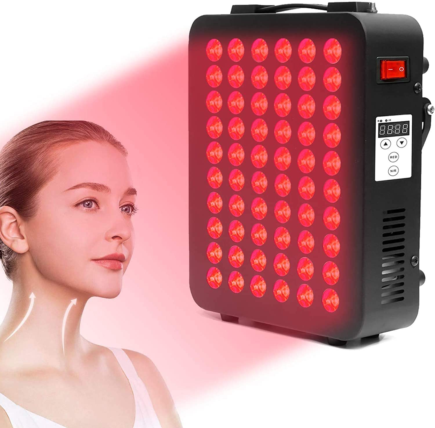 Red Light Therapy Device - Near Infrared Light Therapy with Timer, 60 Clinical Grade LEDs