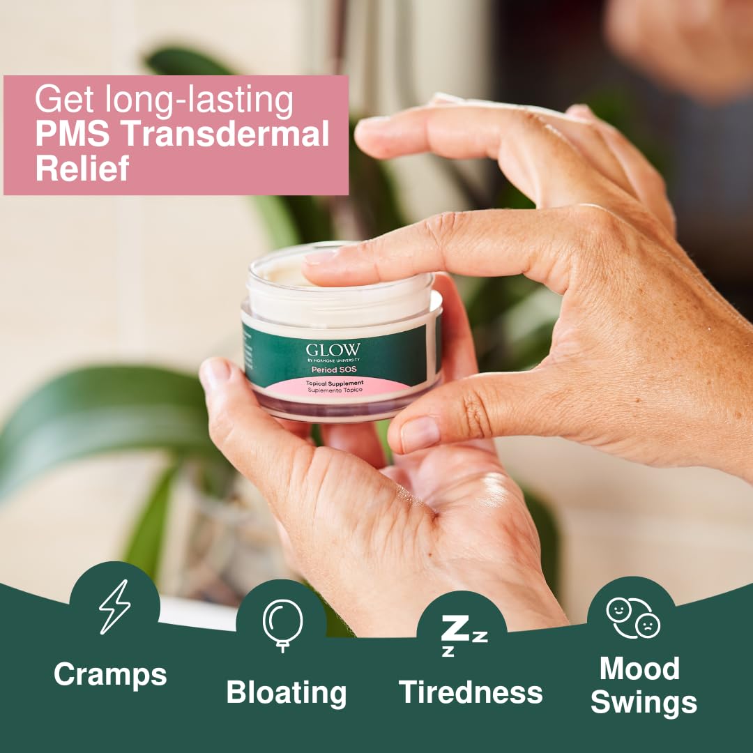 Glow Botanica | Period SOS - Real Wild Yam Cream for PMS Symptom Relief - Topical Supplement Glow Botanica