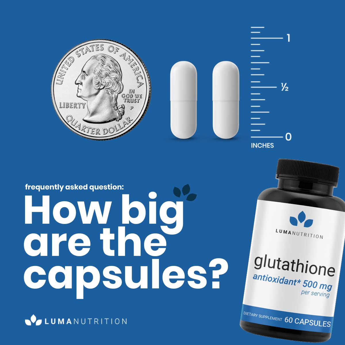 Premium Glutathione - Reduced Glutathione 500mg - Glutathione Supplement - L-Glutathione Luma Nutrition