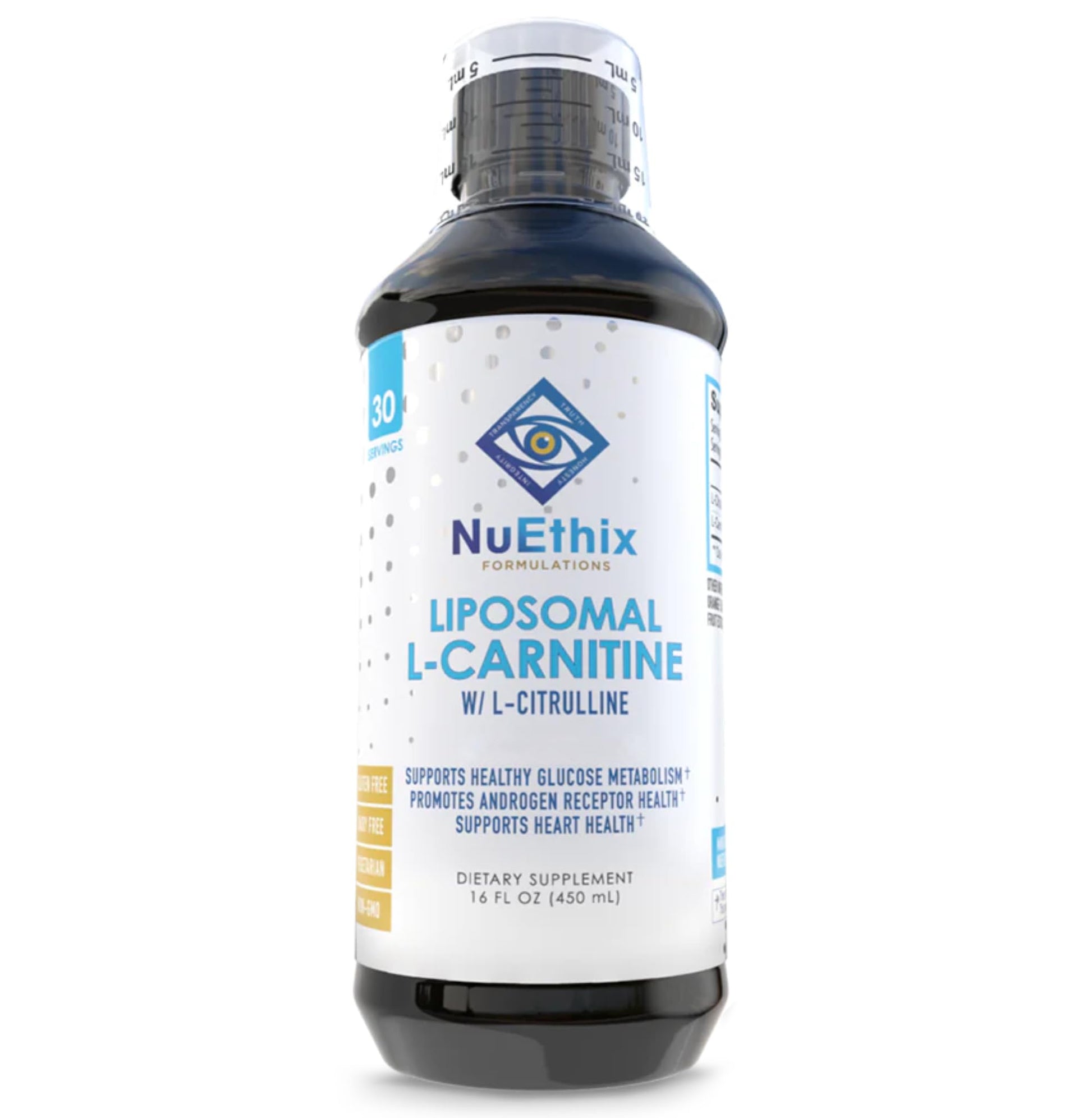 NuEthix Formulations Lipsomal L-Carnitine Supplement 600mg with L-Citrulline 1000mg 