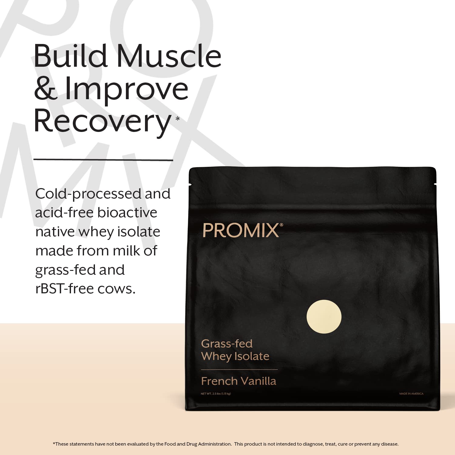 Promix Whey Protein Isolate Powder - Grass-Fed & 100% All Natural - ­Post Workout ProMix Nutrition