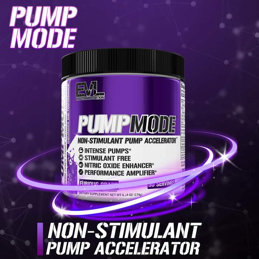 EVL PumpMode Nitric Oxide Supplement - Nitric Oxide Booster Pump Pre Workout Powder Evlution