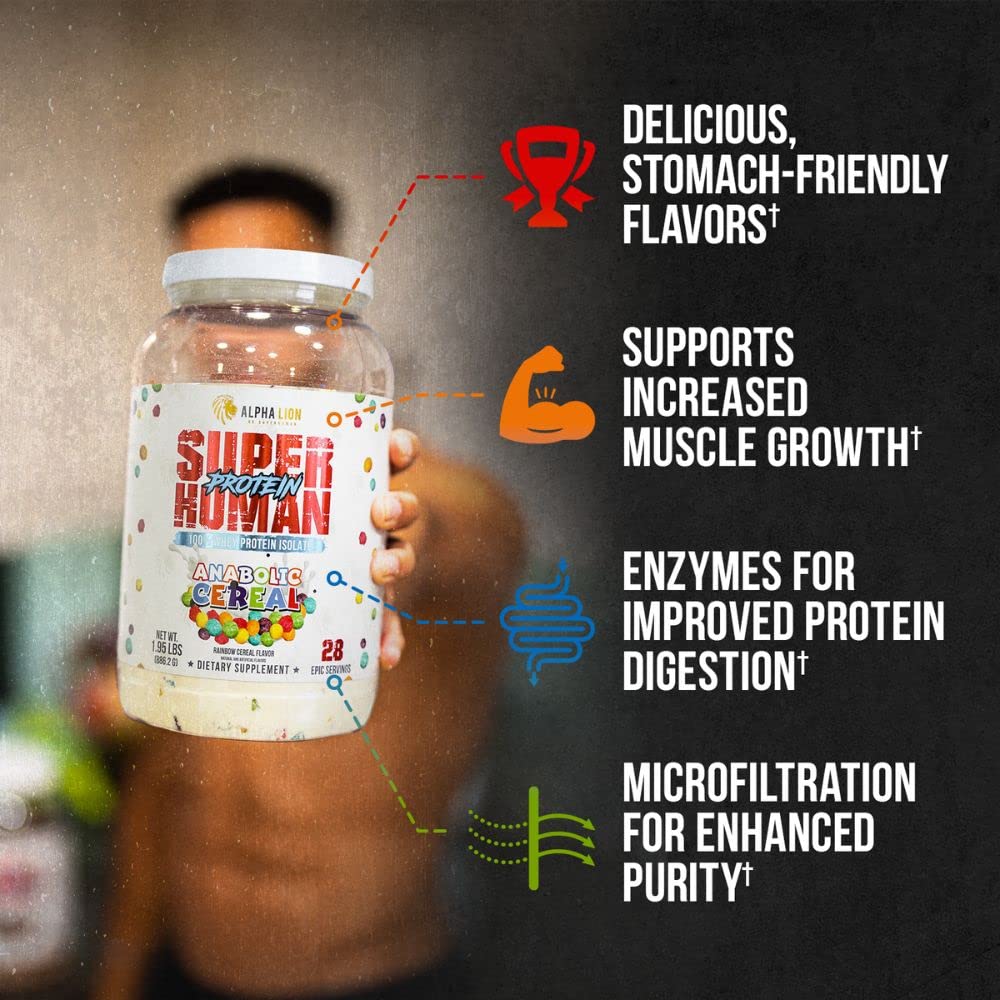 ALPHA LION Superhuman Whey Protein Powder, Great Tasting Pure Whey Protein Isolate ALPHA LION