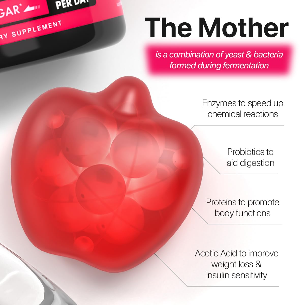 Keto Apple Cider Vinegar Gummies 1000mg - Well-Digested ACV Keto Gummies for Weight Loss Beilancy