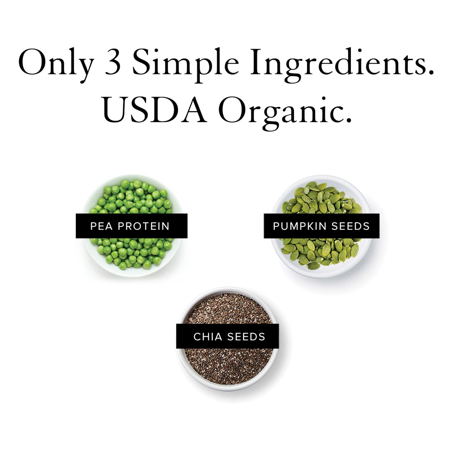 Truvani Organic Vegan Protein Powder Unflavored - 20g of Plant Based Protein, Organic Truvani