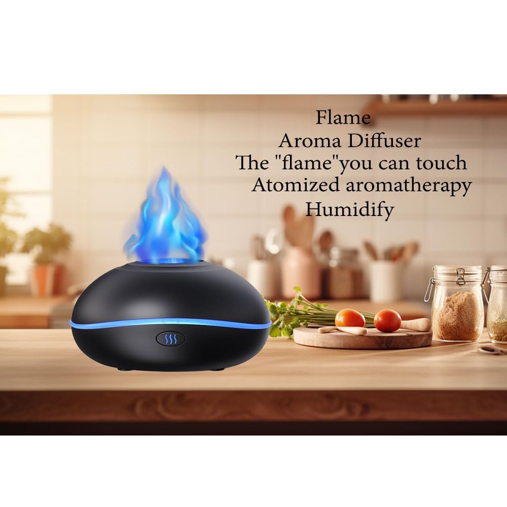 Lotnafee Colorful Flame Fire Diffuser Humidifier, Upgraded Scent Diffuser for Essential Oils Home,Office,Yoga Lotnafee