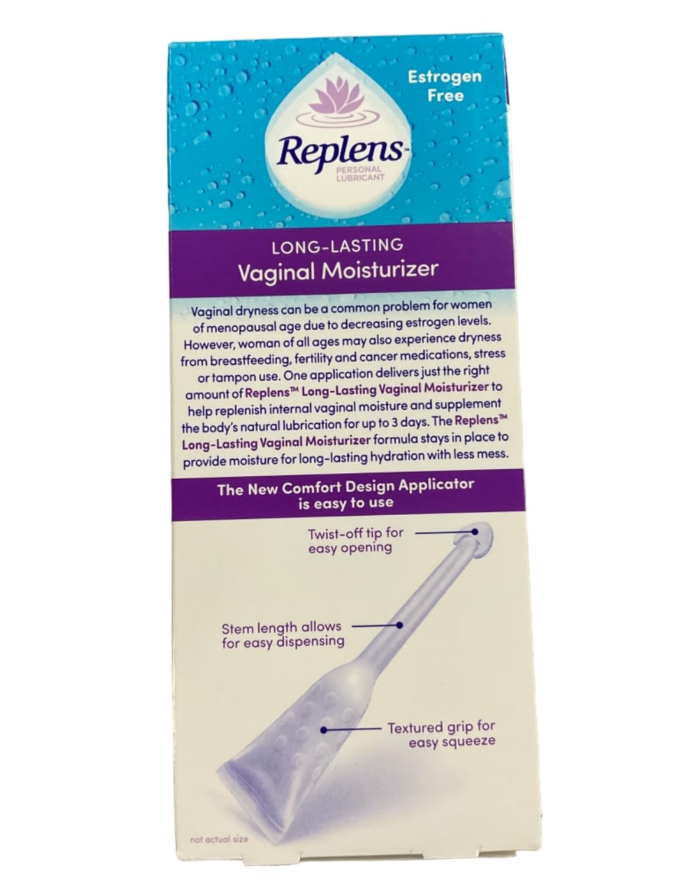 Replens Long-Lasting Vaginal Moisturizer -8 Count (Pack of 3) Replens